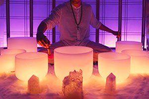 Sound Bath Healing In-Person Private Session Crystal Bowls Virtual Holographic Sound Healer Kevin Foresman Enlumnia Dallas TX 2026