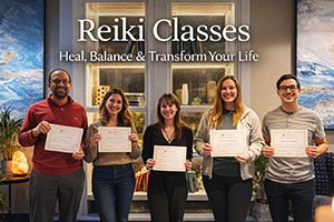 Reiki Class Dallas TX Training Certification Reiki Master Course Symbols Attunement Practitioner Healer In-Person Spiritual Development Kevin Foresman Enlumnia Academy