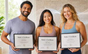 Reiki 1 Class Practitioner package Training Certification Attunement Symbols Reiki 2 Course Workshop Kevin Foresman Enlumnia Dallas TX